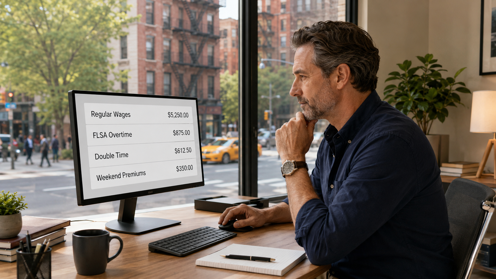 Business owner reviewing employer qualified overtime reporting for 2026